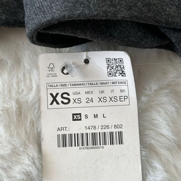 Zara Basic Wide Leg Ankle Pants - Charcoal - Picture 11 of 11